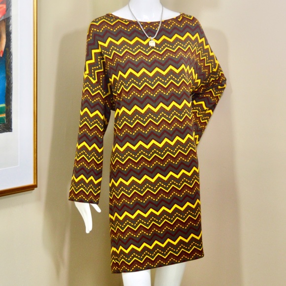 NWT M Missoni Chevron Long Sleeve T-Shirt Dress Size XL - Picture 6 of 14